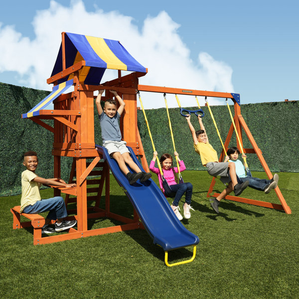 Sportspower Sunnyslope Wooden Swing Set with Lifetime Warranty on 6